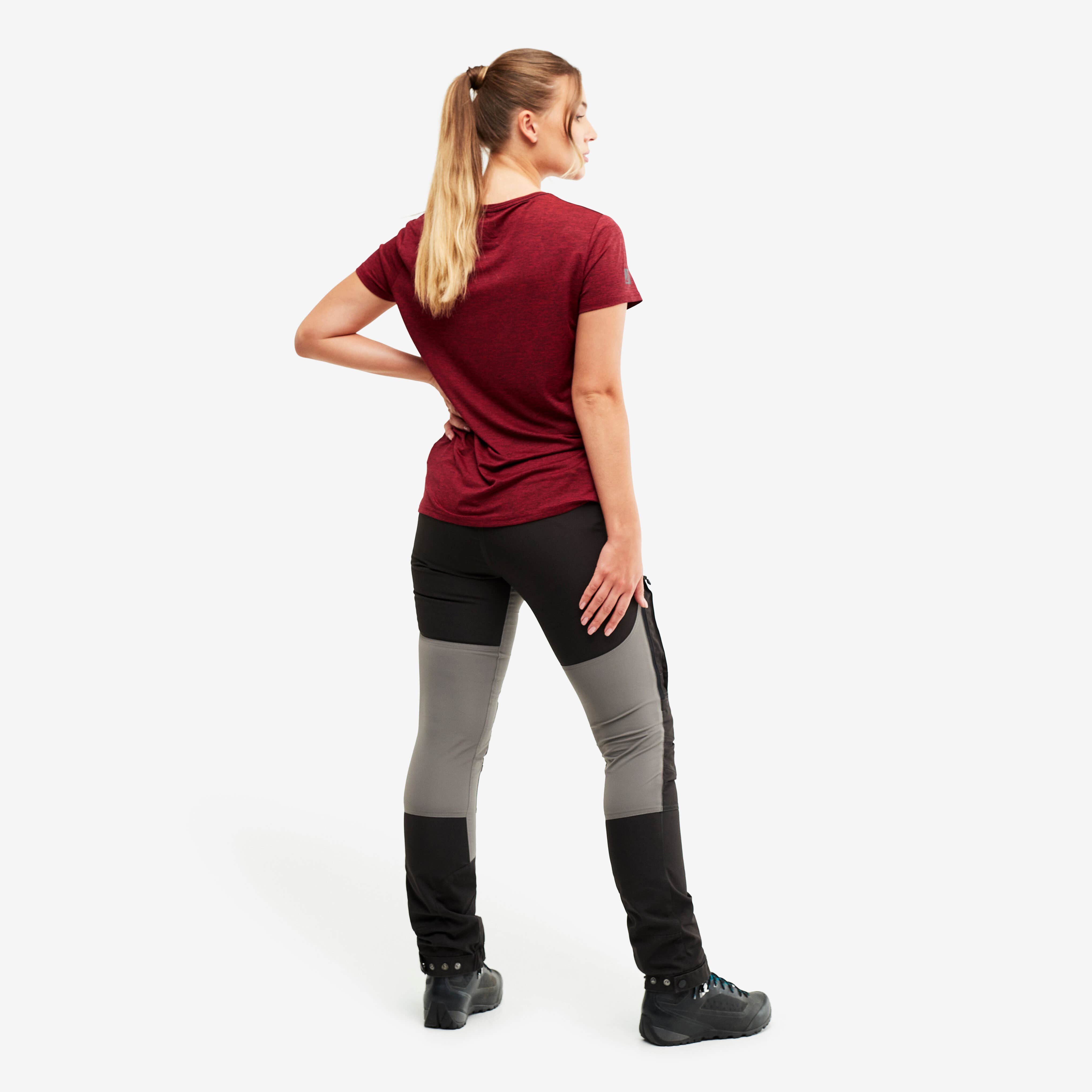 Vagabond Tee Femme Dark Red Melange