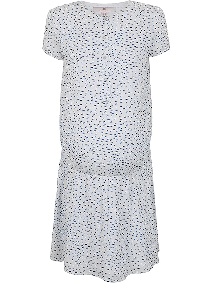 bellybutton Stillkleid in Weiß/ Blau günstig kaufen
