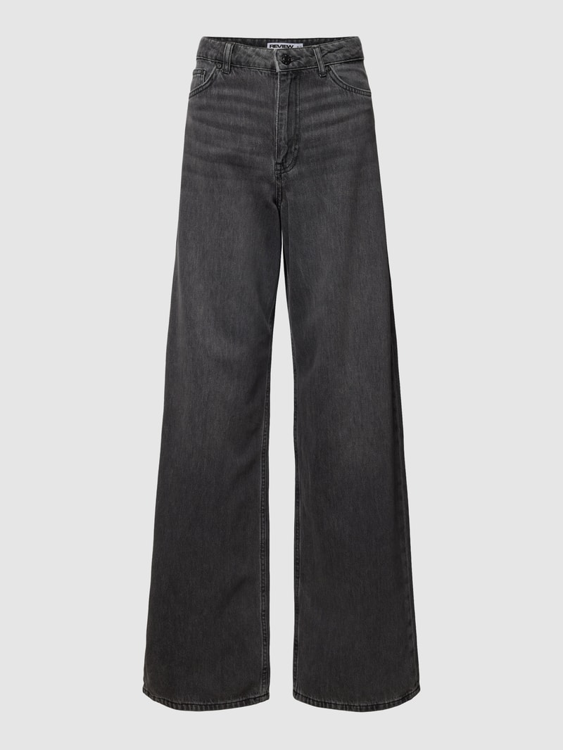 Loose Fit Jeans aus reiner Baumwolle in schwarz