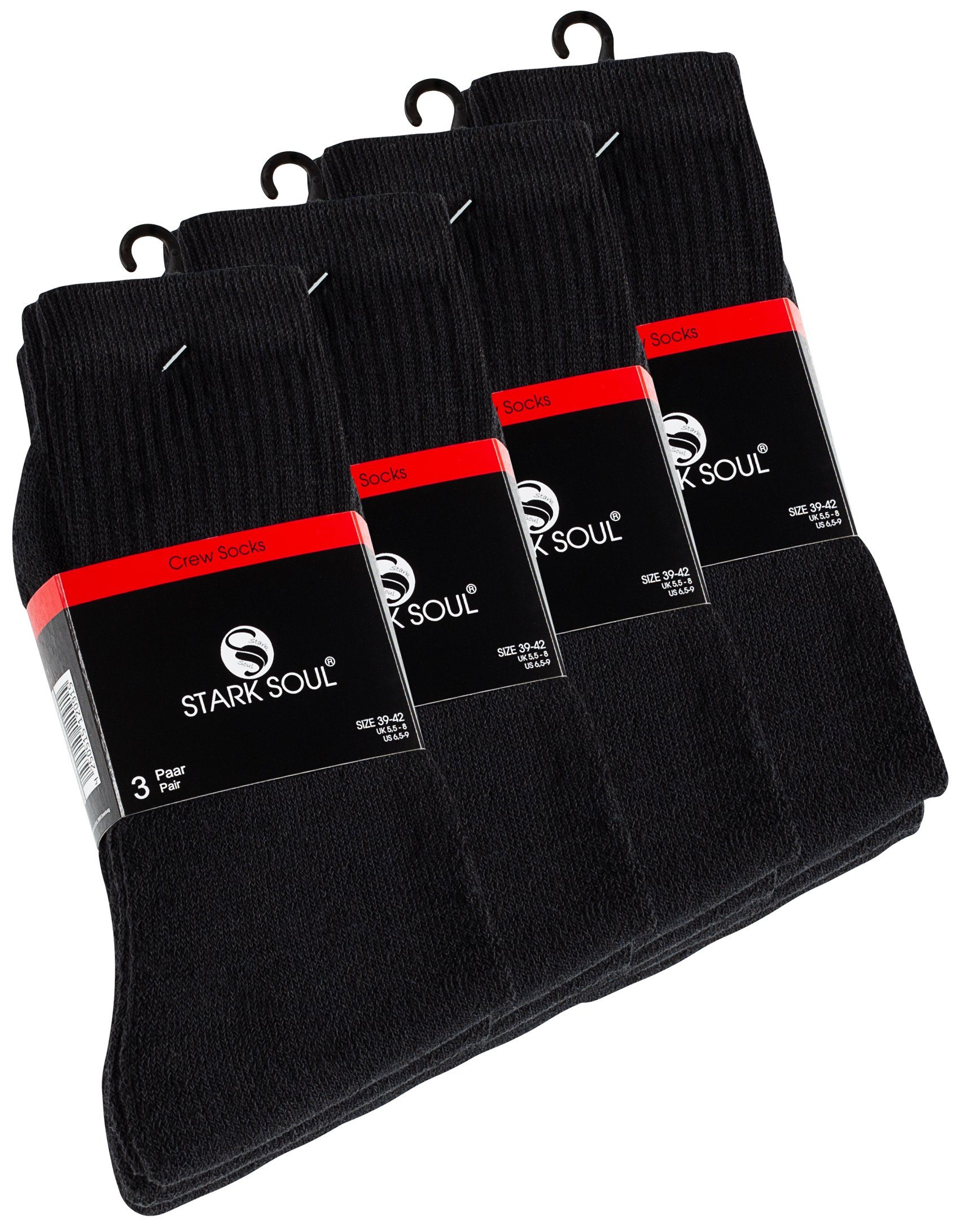 Stark Soul® Tennissocken Frotteesocken (12-Paar) mit extra breitem Rippbund