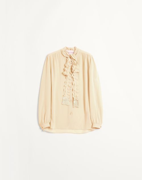 Camisa de crepe de chine