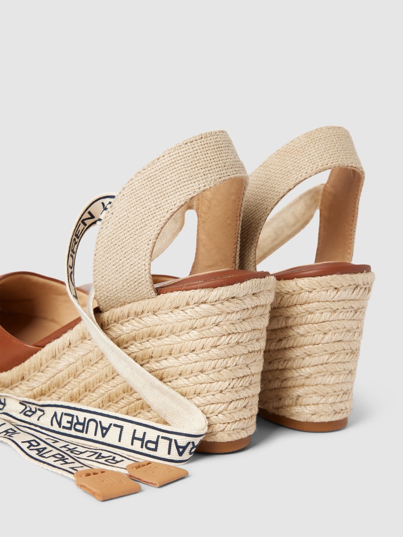 Wedges mit Label-Details Modell 'PAISLEE' in cognac