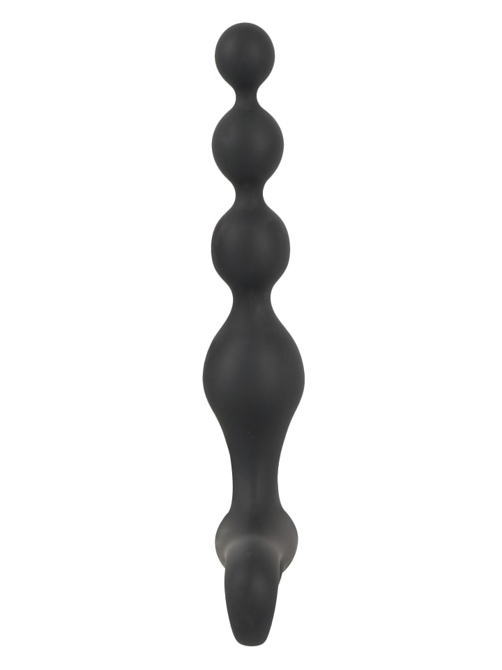 Black Velvets Analvibrator Rechargeable anal beads in schwarz günstig kaufen 20 cm