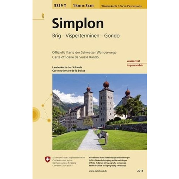 Swisstopo 1 : 33 333 Simplon - Wanderkarte
