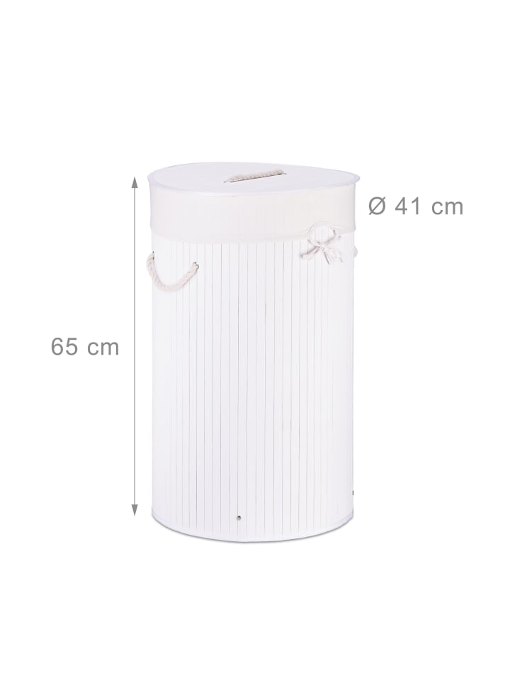relaxdays 2x Wäschekorb in Braun/ Weiß - Je 80 l günstig kaufen onesize