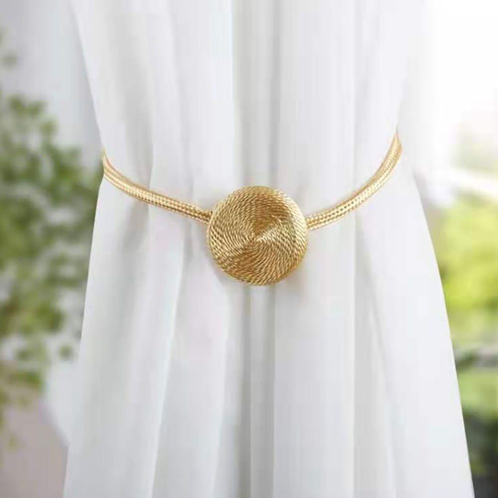 Raffhalter 2 Stück Magnetische Vorhang Raffhalter Beige Gardinenhalter, SCOHOME, (1 Paar)