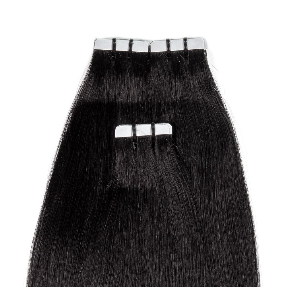 hair2heart Extensions adhésives Premium cheveux naturels #1 Noir extensions