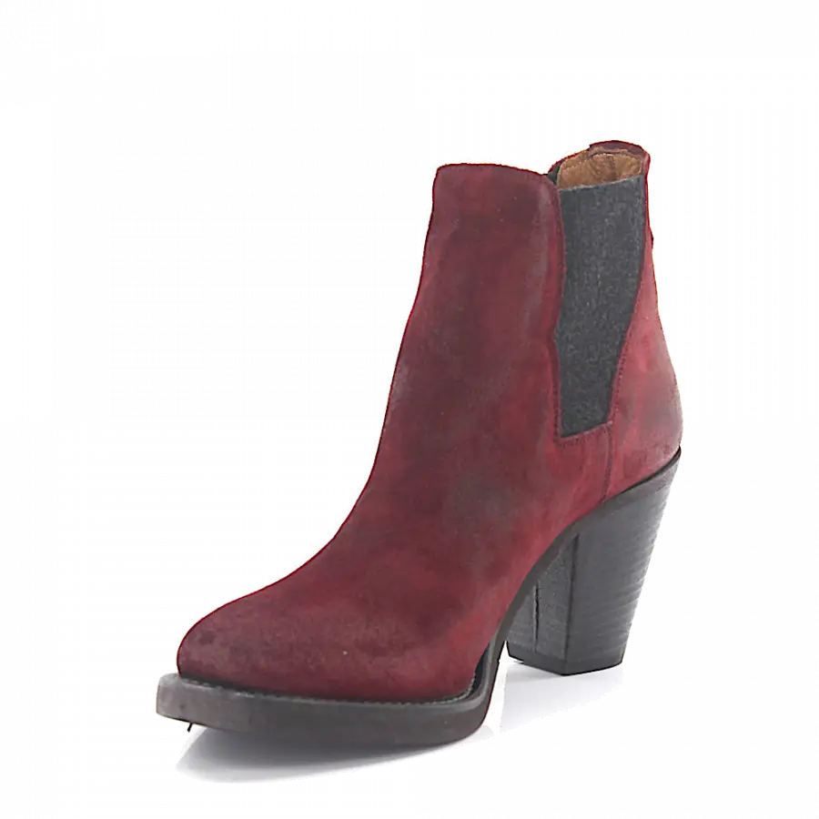 Budapester - Chelsea Boots 684 Veloursleder - rot