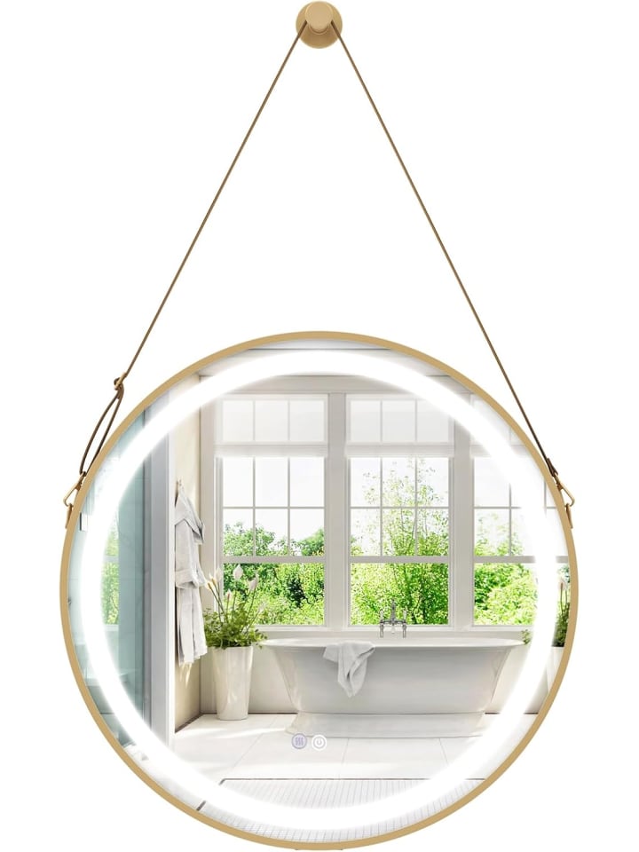 COSTWAY 60cm Badezimmerspiegel mit Anti-Beschlag-Funktion in Silber günstig kaufen onesize