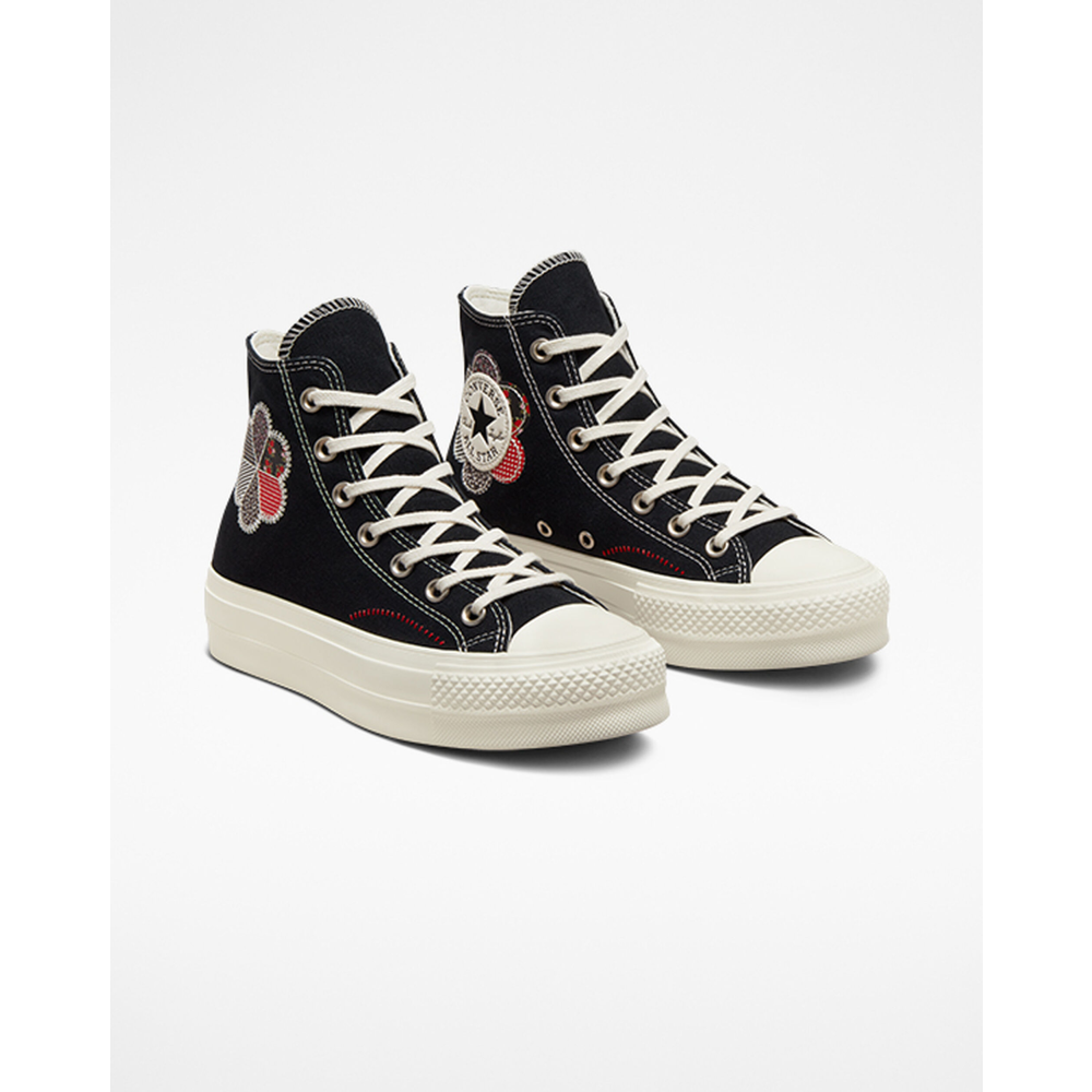 Converse Chuck Taylor All Star Lift Platform Crafted Patchwork A05194C / schwarz