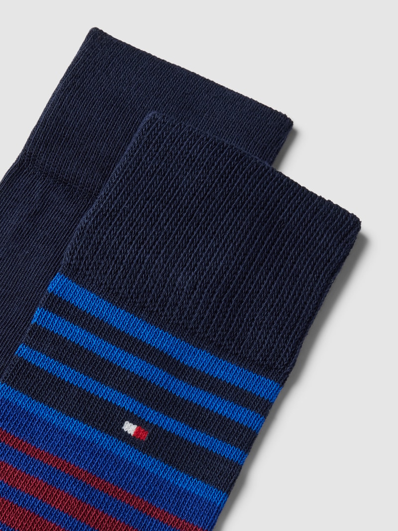 Socken mit Label-Details im 2er-Pack in dunkelblau