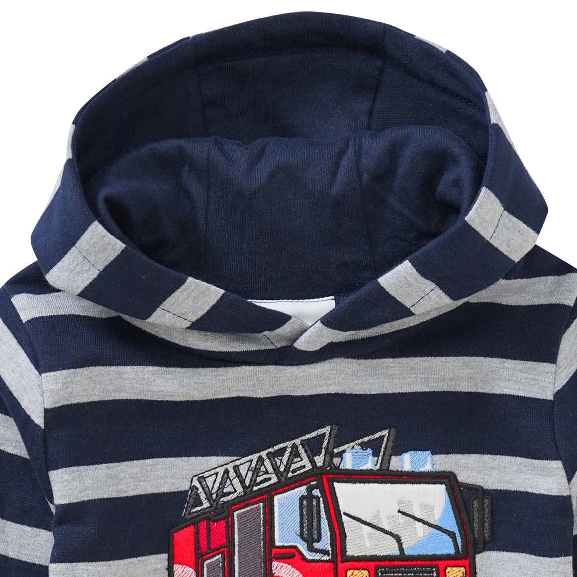 Jungen Hoodie mit Feuerwehrauto-Applikation