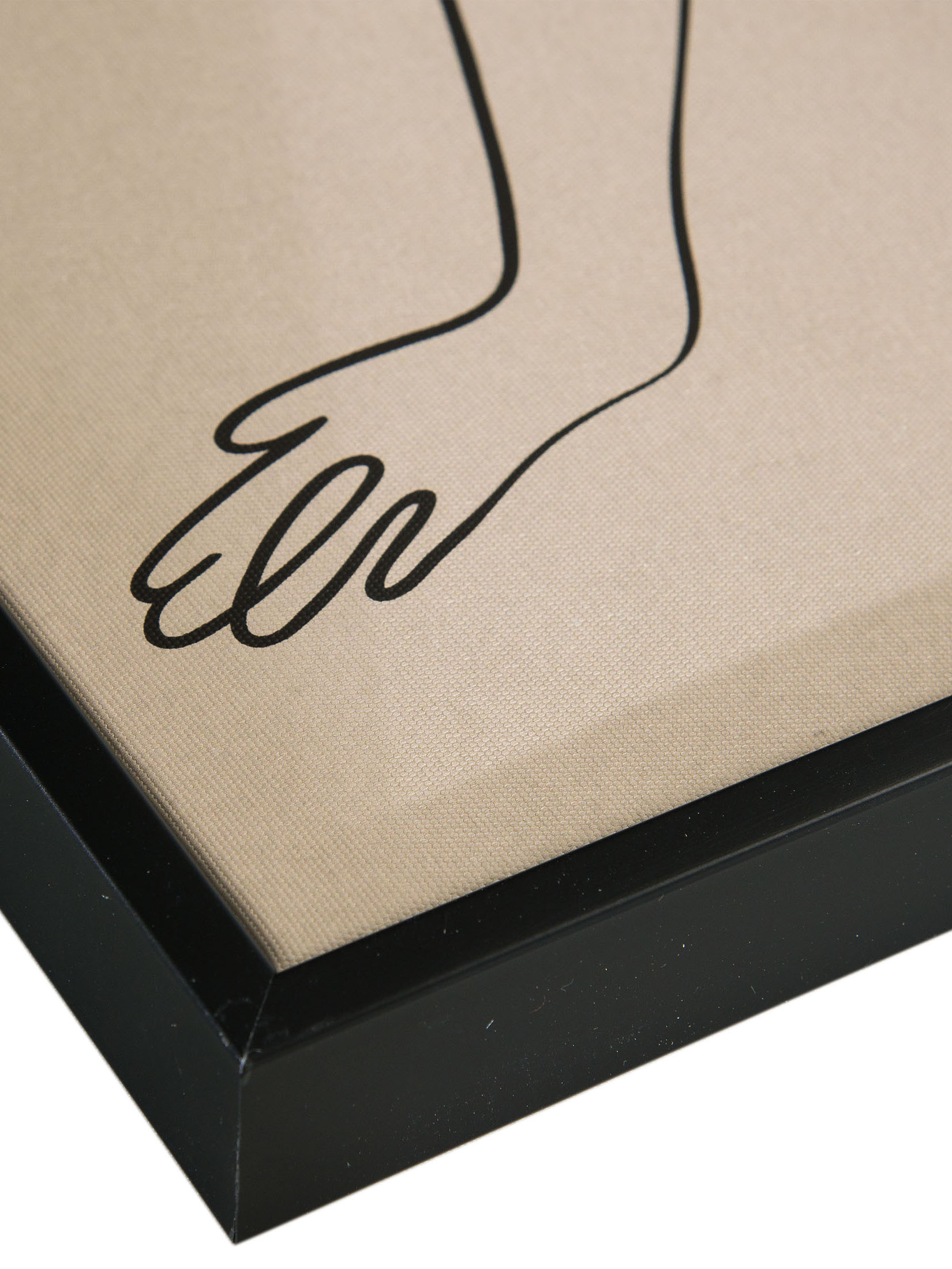 Velara Leinwand-Druck-gerahmt, Beige/Schwarz