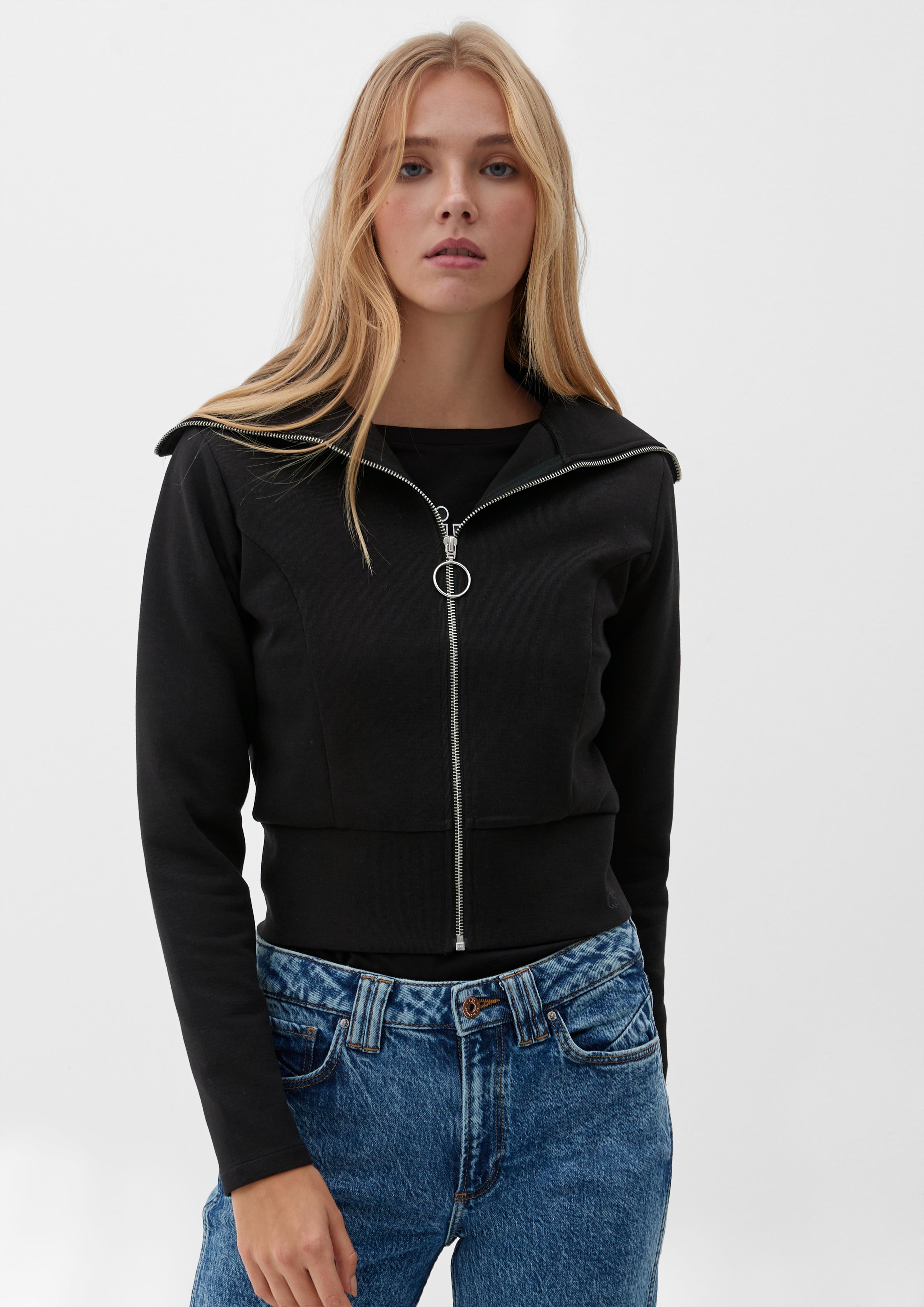 Sweatjacke mit Umlegekragen  2126081-9999