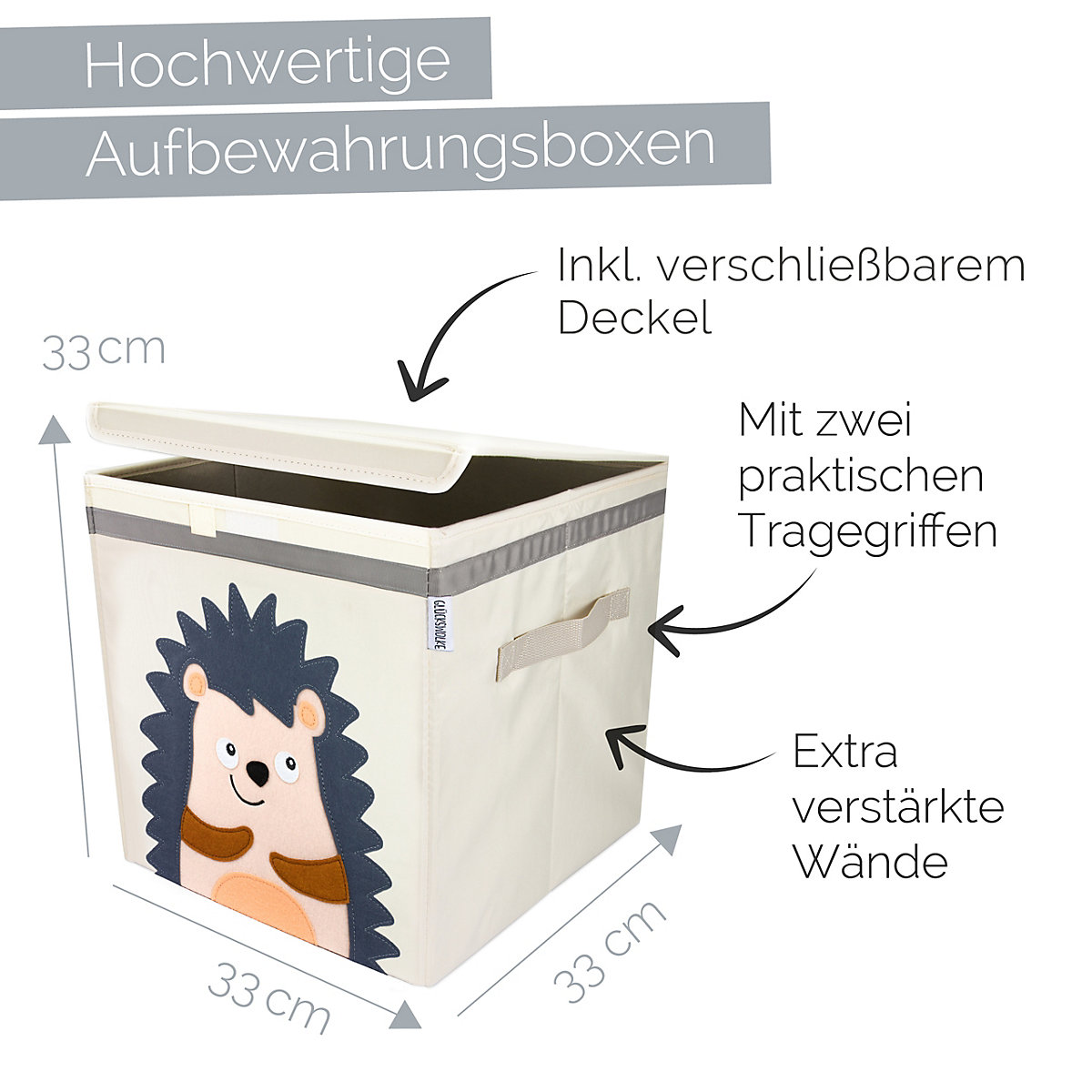 Aufbewahrungsboxen - 15 Motive I Spielzeugkiste mit Deckel I Boxen zur Aufbewahrung im Kallax Regal I Kinderzimmer Deko