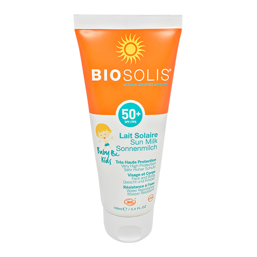 BIO SONNENMILCH Baby & Kids LSF 50  BIOSOLIS  100 ml  Milch