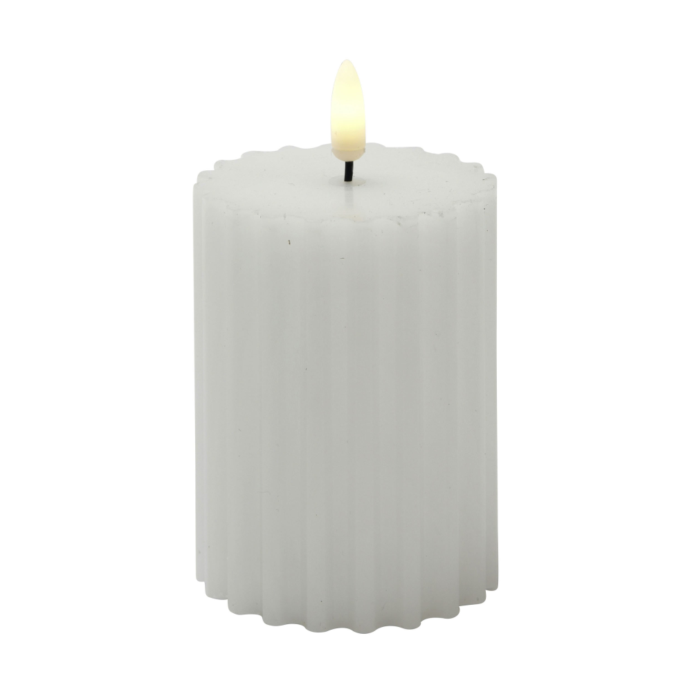 LED-Echtwachskerze weiß