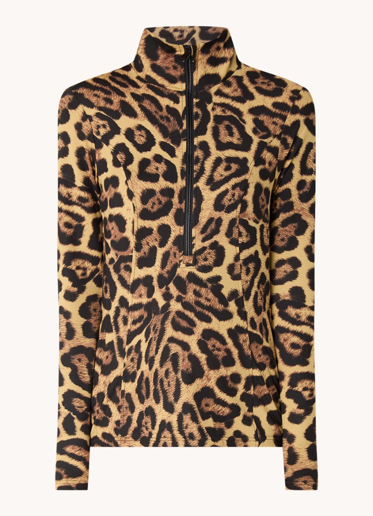 Polia de esqui Goldbergh Leona com estampa de leopardo