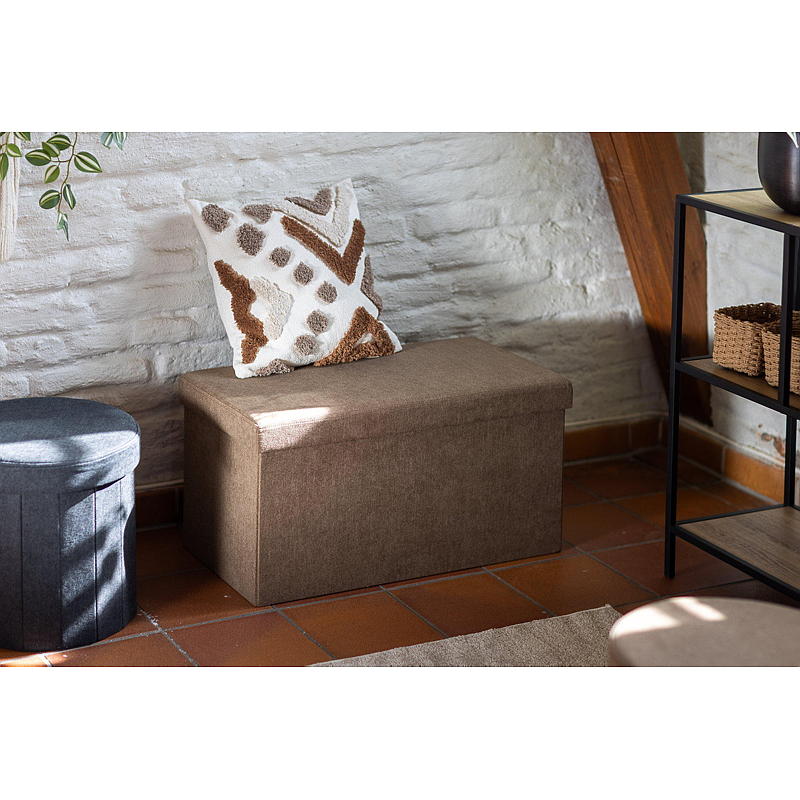 Home Puff m/oppbevaring ø 38 cm sammenleggbar sort Lisa