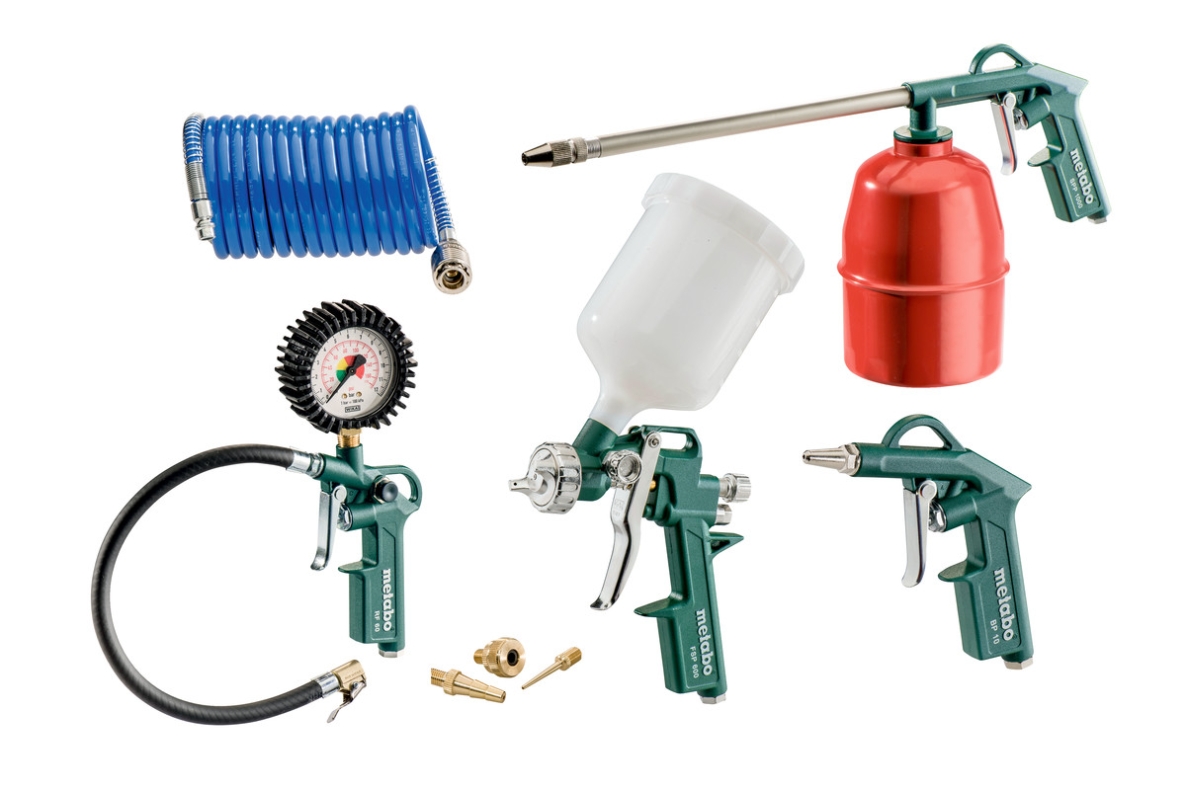 Conjunto de 7 acessórios para ar comprimido Metabo Accessories 601586000 LPZ