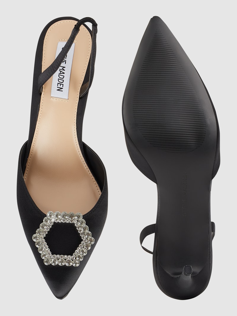 Pumps aus Satin Modell 'Lucent' in schwarz
