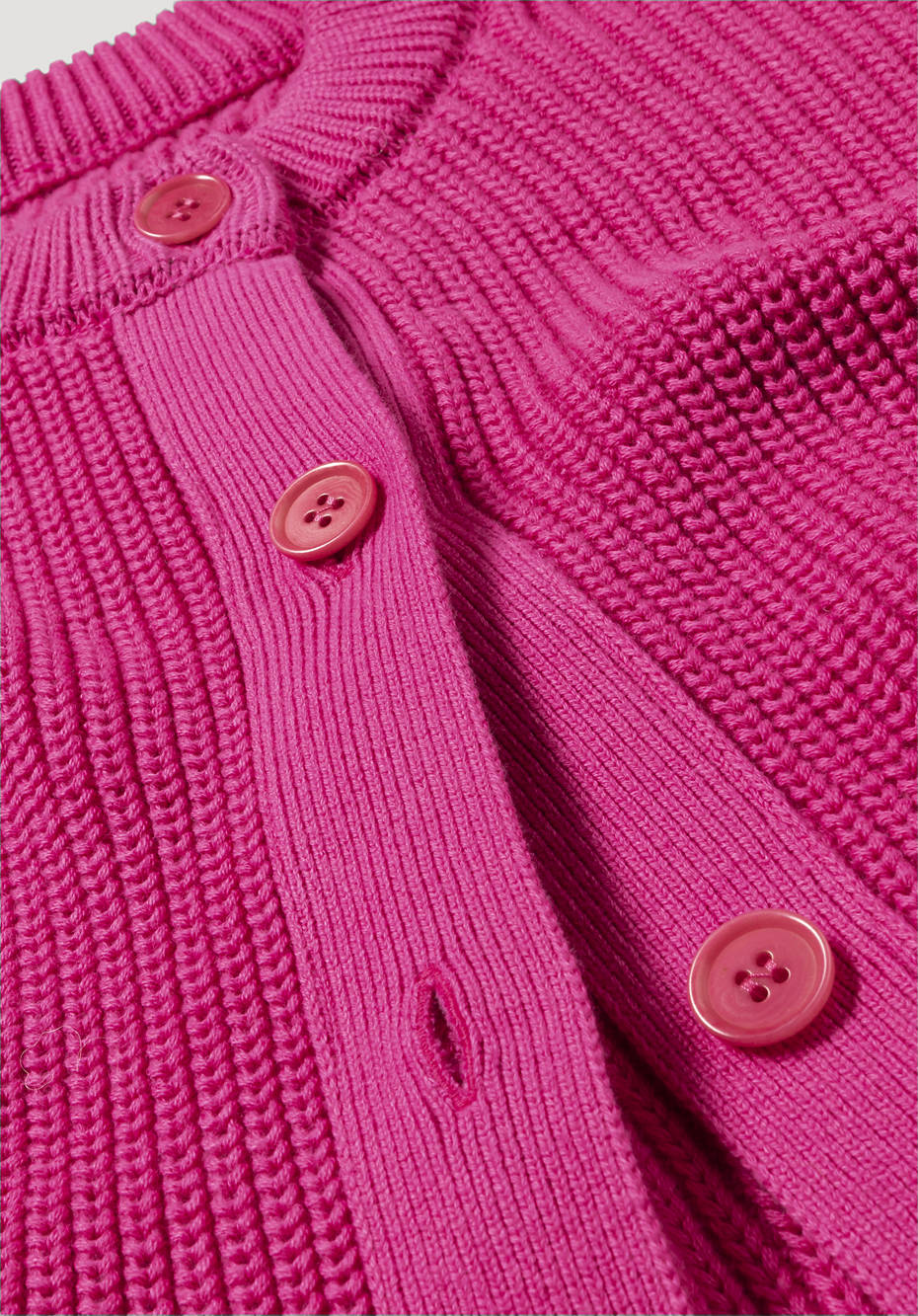 Rundhals-Cardigan aus reiner Bio-Baumwolle