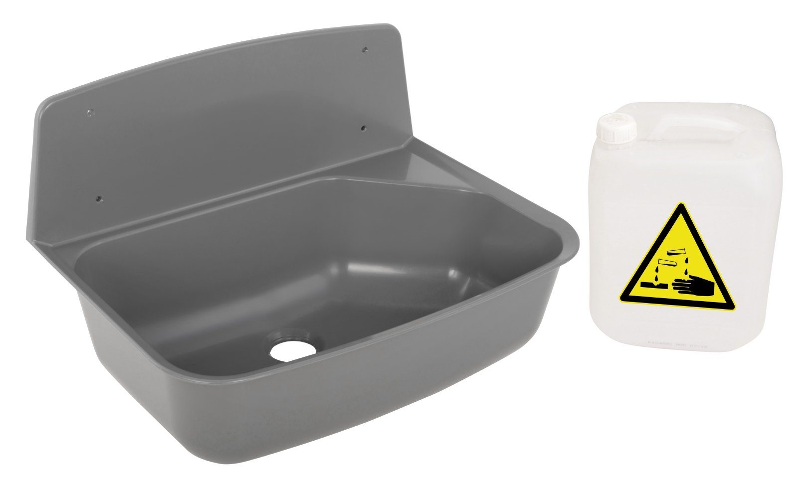 aquaSu Waschbecken Greena (Komplett-Set, mit Siphon, Edelstahl-Sieb, Spritzschutz, aus Deutschland), nachhaltig aus recyceltem Kunststoff, Produkt des Jahres DIY-Magazin