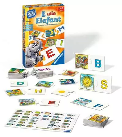 E wie Elefant - Kinderspiel ab 5 Jahren