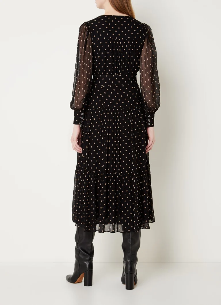 Rochie midi cu buline și curea Whistles