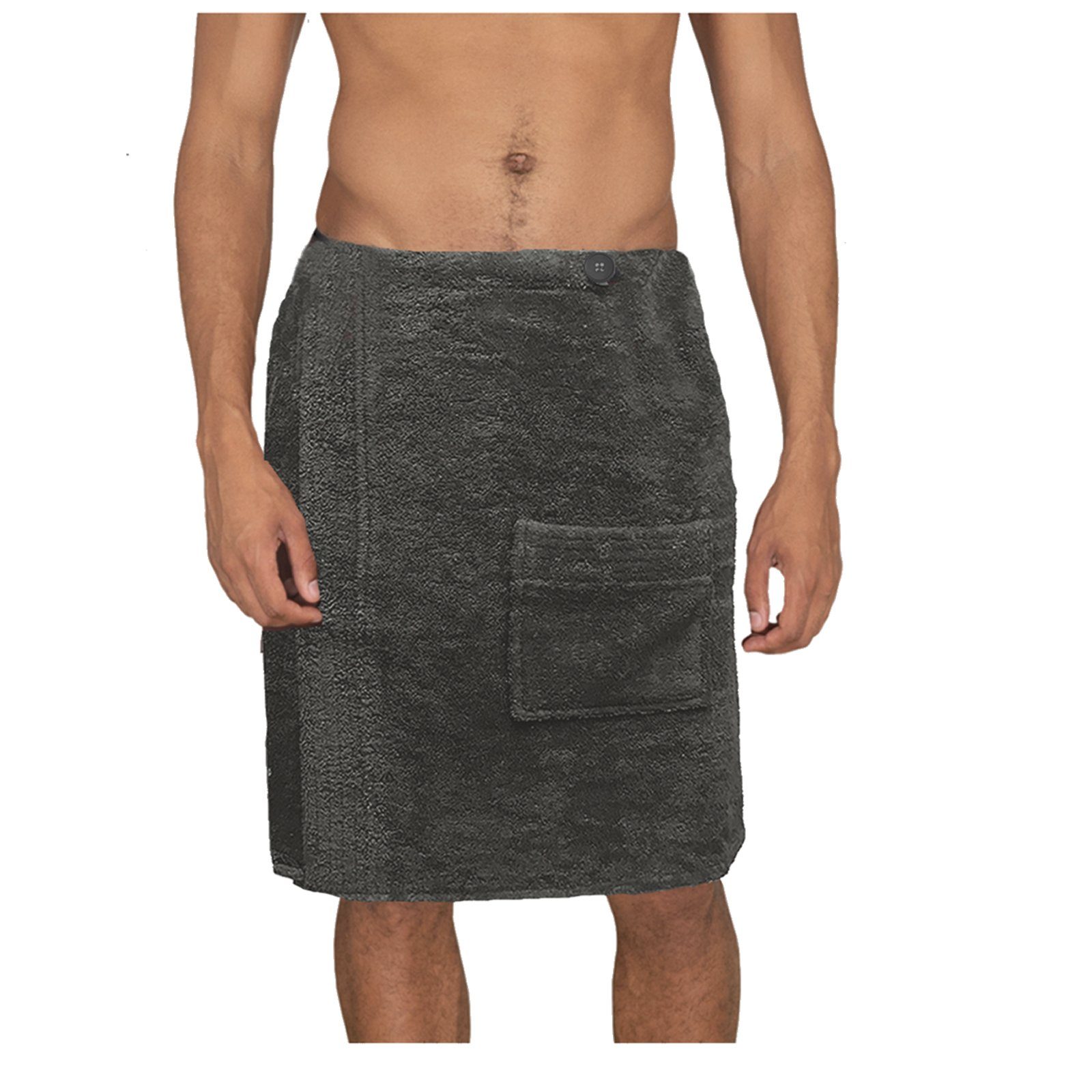 JEMIDI Saunatuch Sauna Frottee Kilt Sarong M-XXL Herren - 100% Baumwolle