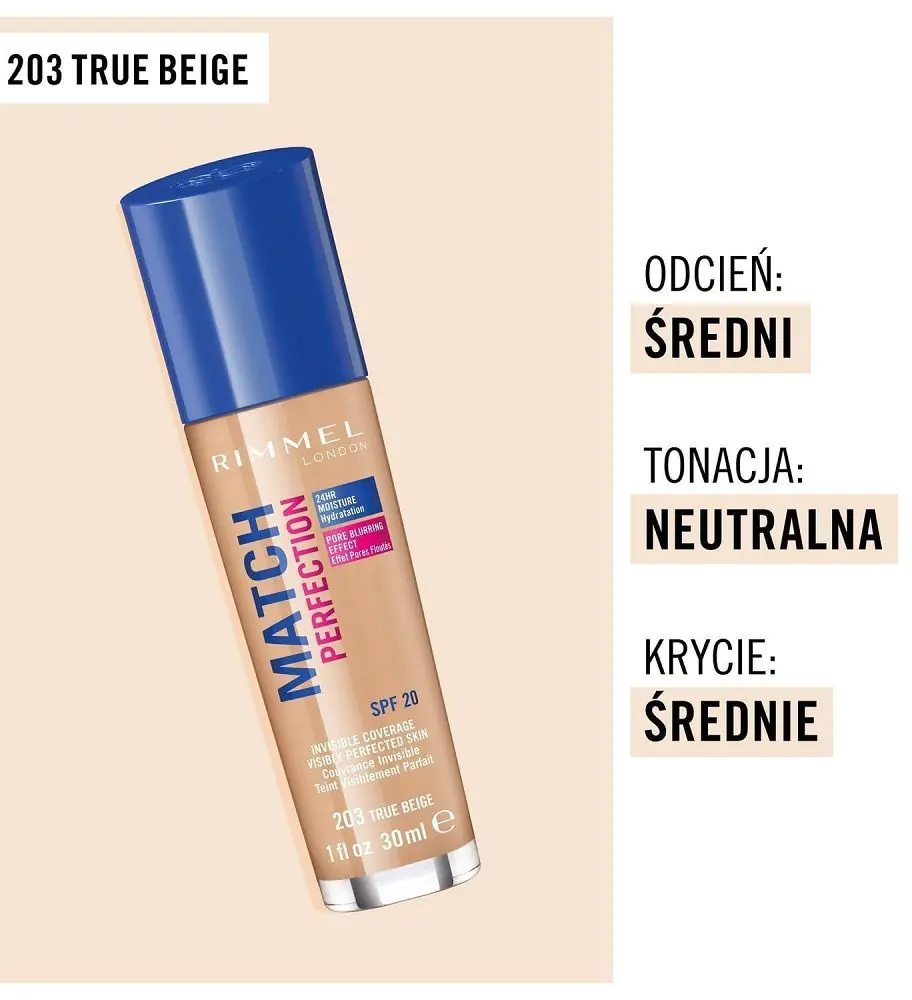 Rimmel Match Perfection tekući puder, 203