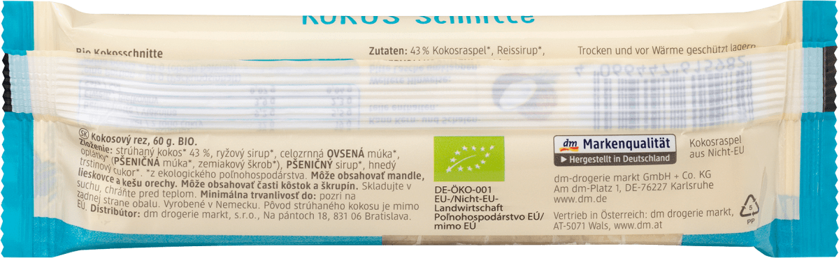 Fruchtschnitte, Kokos, 60 g
