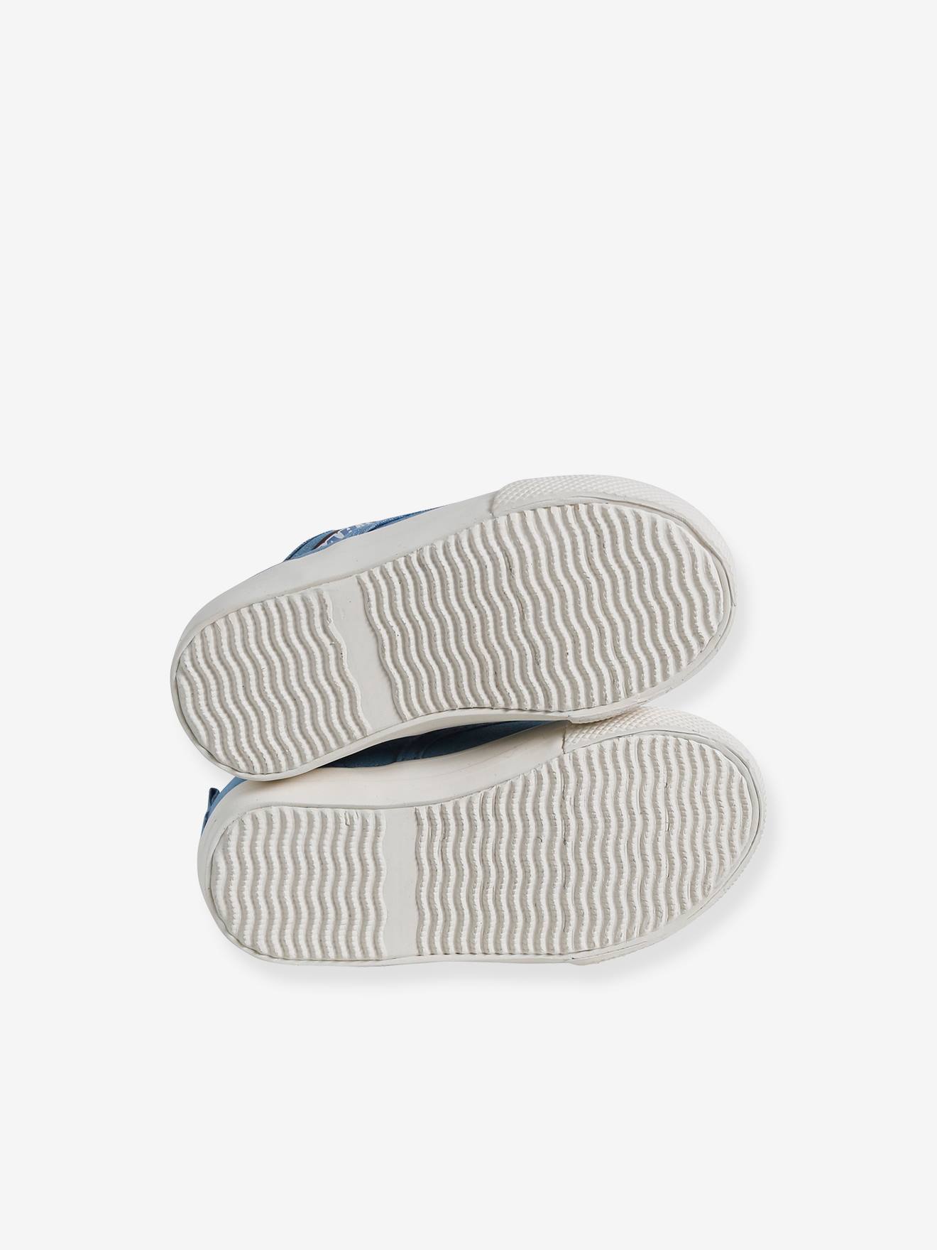 Vertbaudet Baby Stoff-Sneakers mit Gummizug - blau