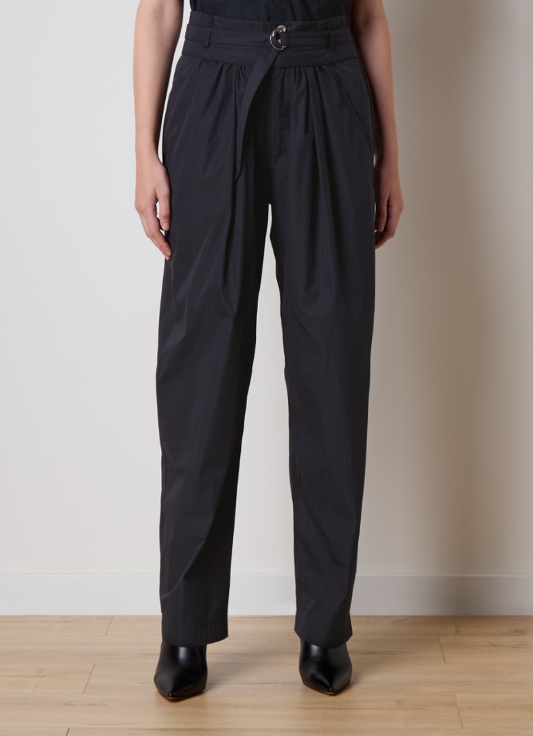 Pantaloni Isabel Marant Celia a vita alta e gamba larga con cintura