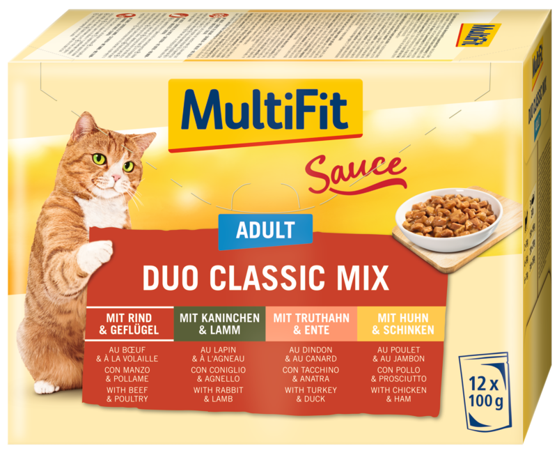 MultiFit Nassfutter MultiFit Adult Sauce Duo Classic Mix Multipack 12x100 g
