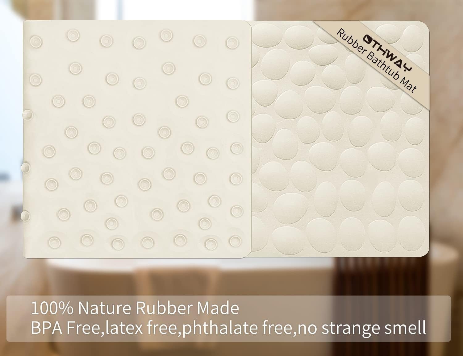 Directin Wanneneinlage Badewannenmatte rutschfest, Antirutschmatte für Badewanne, Badematte, schimmelresistent & maschinenwaschbar, 100% BPA-frei, [80x40cm]