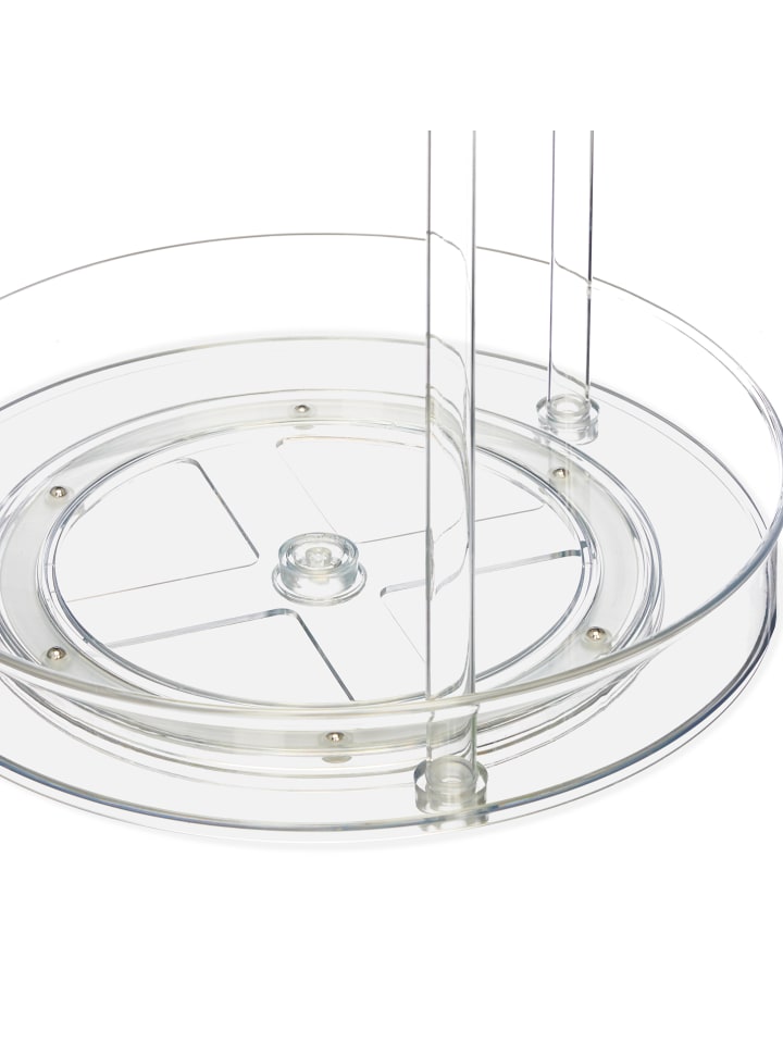 relaxdays Drehteller in Transparent - (H)24 x Ø 27 cm günstig kaufen onesize