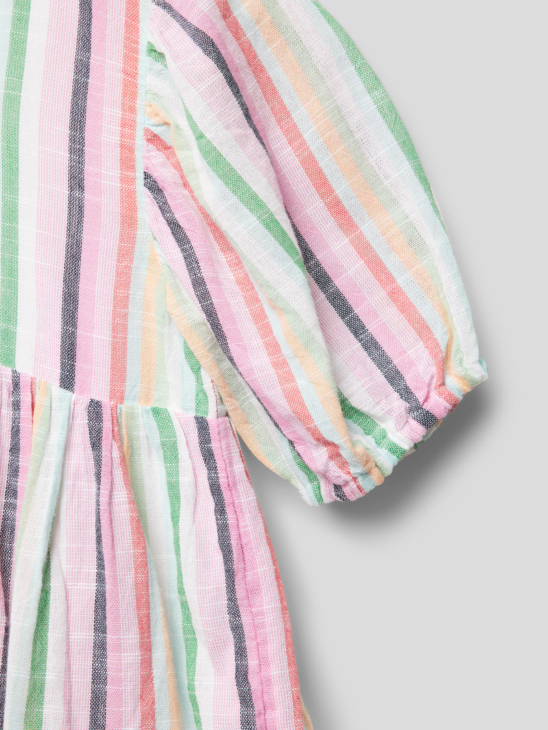 Kleid mit Streifenmuster in weiß