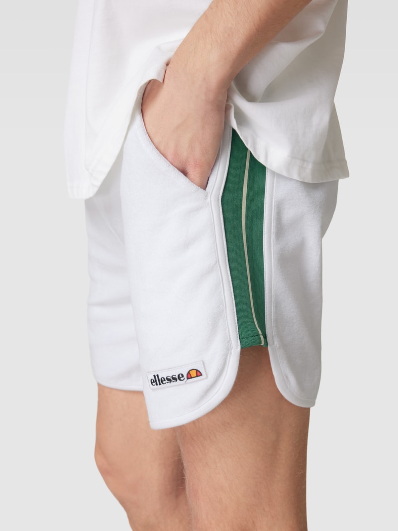 Shorts mit Label-Details Modell 'Siepe' in weiß