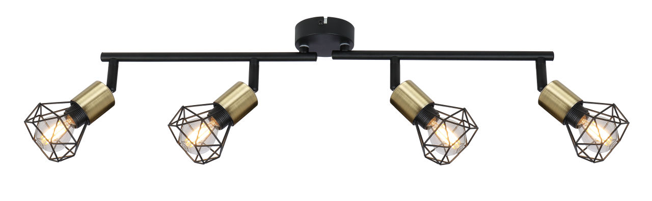 Globo Lighting - XARA I - Strahler Metall schwarz, 4x E14