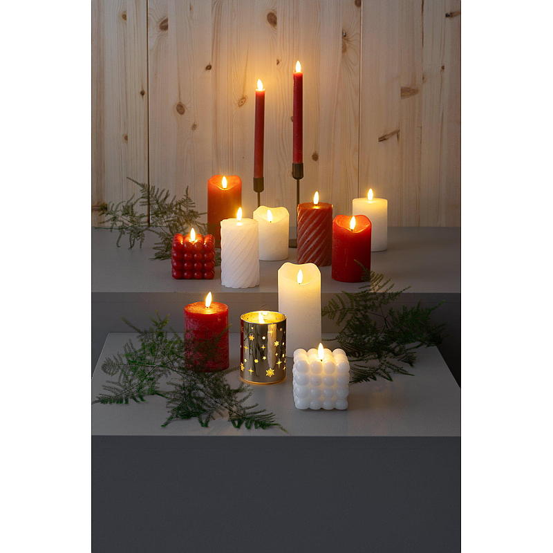 Vie Selected Kubbelys 10 cm ø 7,6 cm LED rød