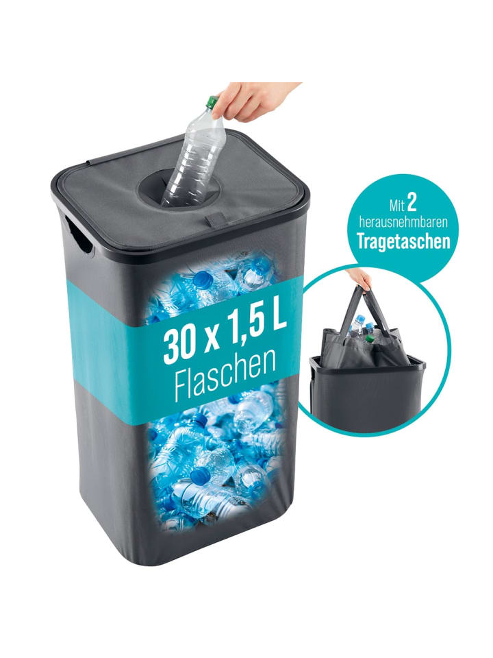 EASYmaxx EASYmaxx Pfandflaschen-Sammelbehälter, 100 l - 2 Tragetaschen & Klettverschluss günstig kaufen onesize
