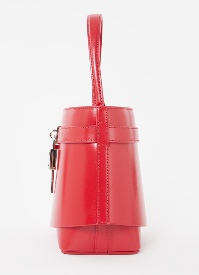 Torebka typu bucket Givenchy Shark Lock ze skóry cielęcej z odpinanym paskiem na ramię.