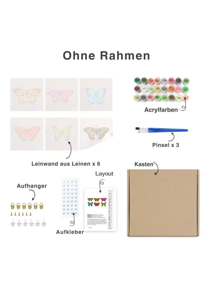 ARTNANAS Mini Malen nach Zahlen 4er/6er Set-