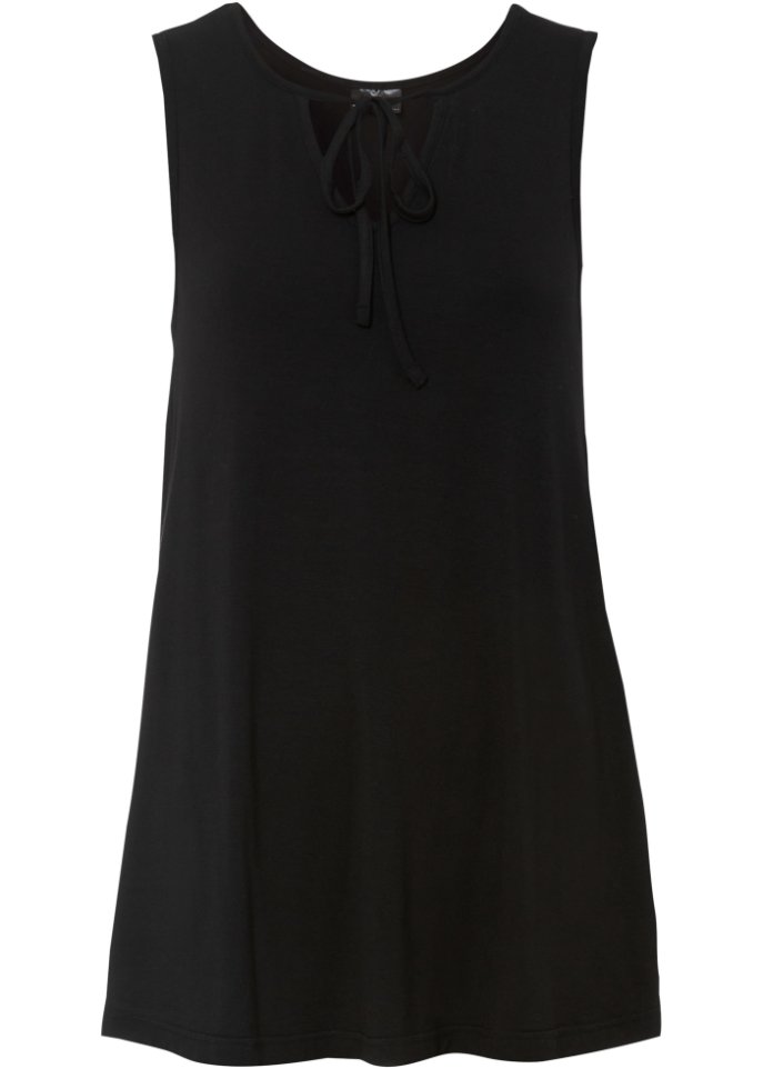 Jersey-Top mit Bindedetail in A-Linie