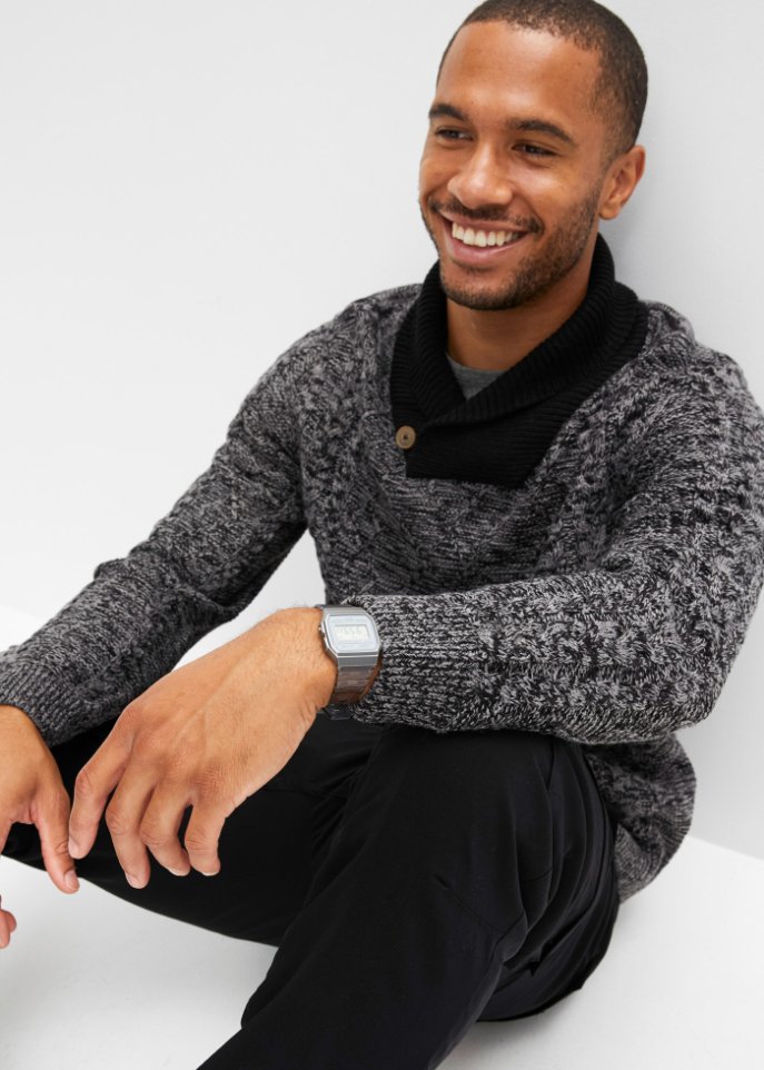 Pullover mit Schalkragen