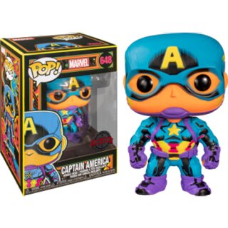 Marvel POP! Marvel Black Light Vinyl Figur Captain America 9 cm