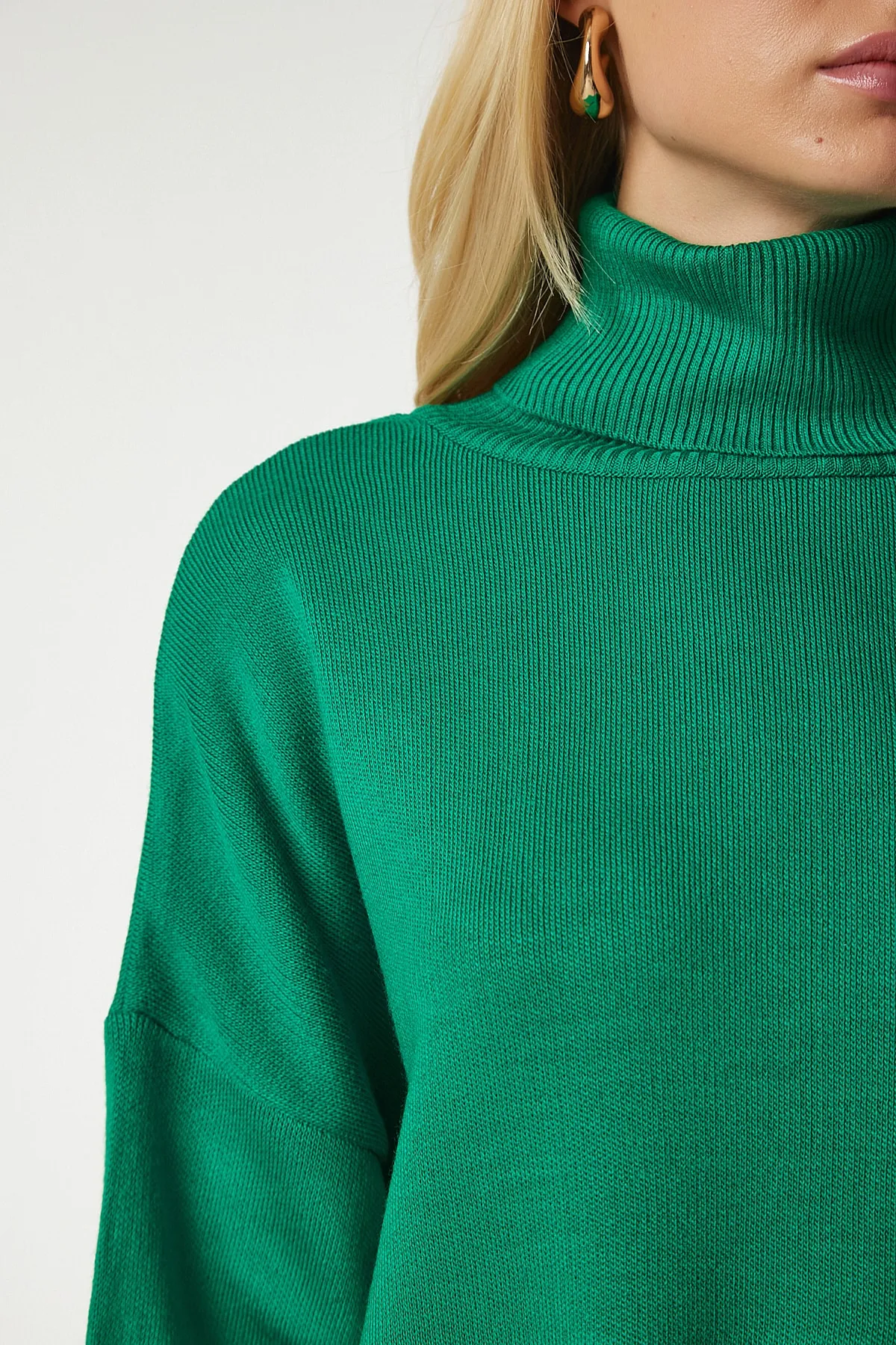 Happiness İstanbul  Pullover - Grün - Oversized