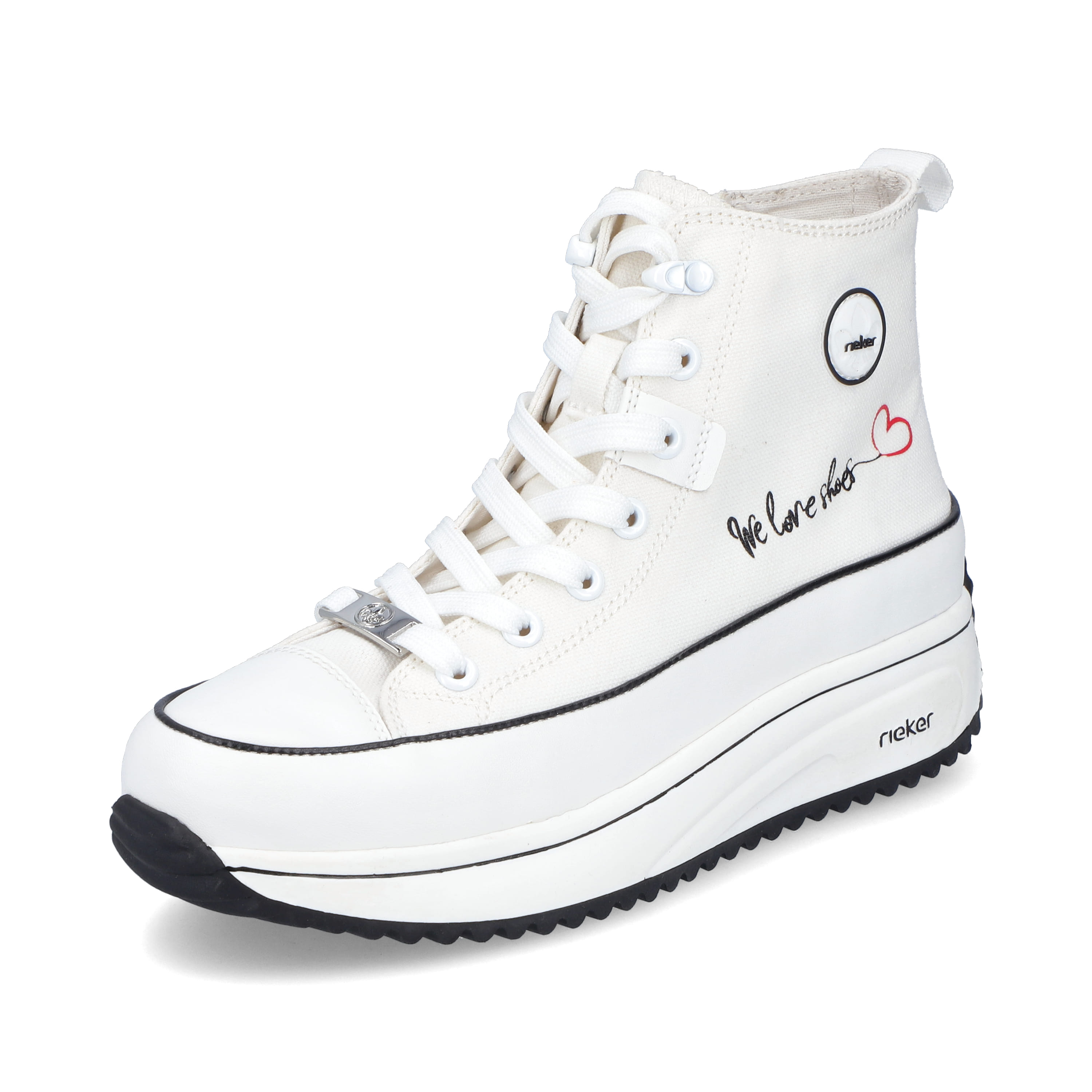 Rieker Damen Sneaker High eisweiss