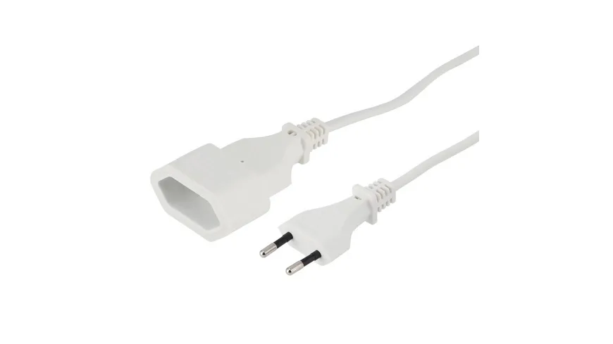 Hama Verlängerungskabel mit Eurostecker, für innen, 3 m, Weiß